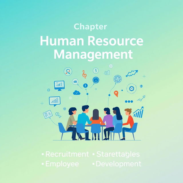 A visually appealing cover for a chapter on Human Resource Management