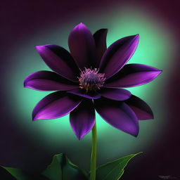 A high-quality digital art piece captures an unusual subject - a flower with a twist