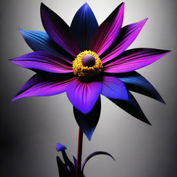 A high-quality digital art piece captures an unusual subject - a flower with a twist