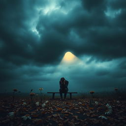A visually striking representation of depression, symbolizing the heavy emotional weight it carries