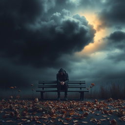 A visually striking representation of depression, symbolizing the heavy emotional weight it carries