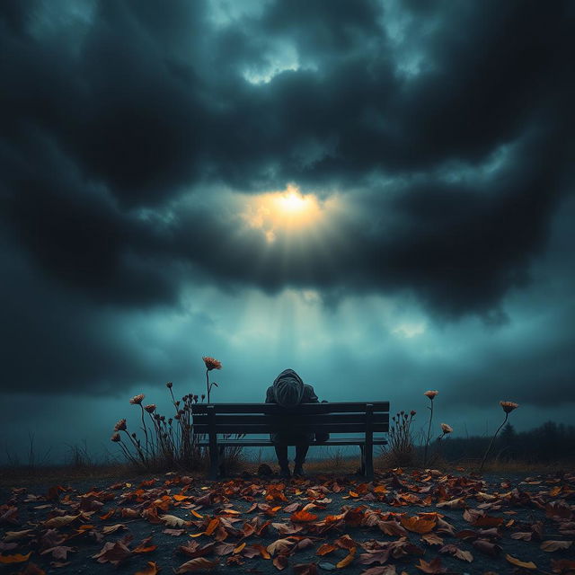 A visually striking representation of depression, symbolizing the heavy emotional weight it carries