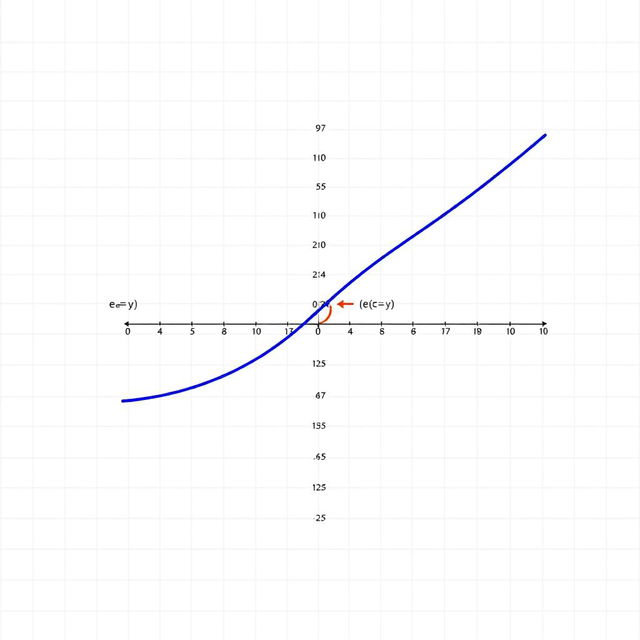 A beautifully designed mathematical graph representing the function e^(-y)