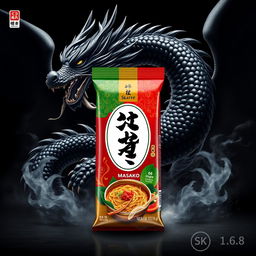A visually appealing depiction of Masako packaging prominently featuring a logo that showcases the name 'Skater 1