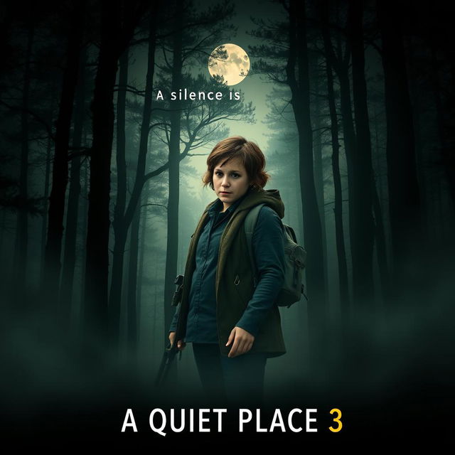 A gripping teaser poster for 'A Quiet Place 3' featuring Emily Blunt and Noah Jupe