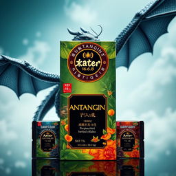 An eye-catching representation of Antangin packaging featuring a prominent logo that reads 'Skater 1