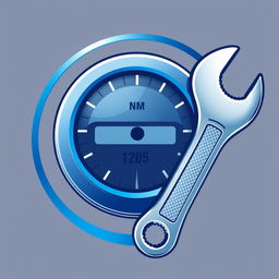 A modern logo design featuring a water meter and a water pipe wrench