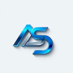 A stunning and modern logo combining the letters 'A' and 'S' in a sleek and artistic design