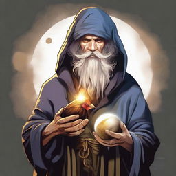 A high-quality digital art illustration depicts a homeless wild magic sorcerer