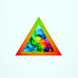 A clear and neat triangle with vibrant colors