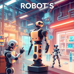 An engaging and informative introduction to the robotics industry, showcasing various aspects such as innovative robotic technologies, automated manufacturing, robots in healthcare, and advancements in AI and machine learning