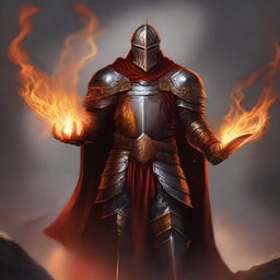 A high-resolution digital painting of a human paladin in a fantasy setting