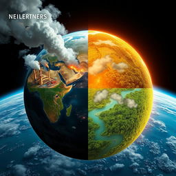 A creative visualization of pollution affecting Earth