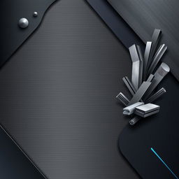 A sleek and modern design for a login page background of an android app focused on selling iron pieces