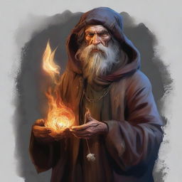 A compelling digital art illustration portrays a homeless wild magic sorcerer