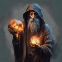 A compelling digital art illustration portrays a homeless wild magic sorcerer