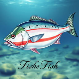 A detailed illustration of a medium-sized fish, weighing up to 20 pounds, showcasing its striking physical features