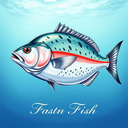 A detailed illustration of a medium-sized fish, weighing up to 20 pounds, showcasing its striking physical features