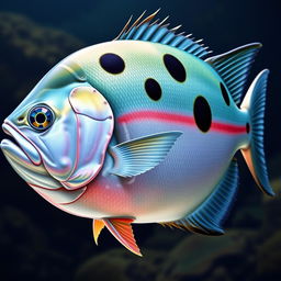A detailed depiction of a medium-sized fish, approximately up to 20 pounds in weight
