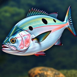A detailed depiction of a medium-sized fish, approximately up to 20 pounds in weight