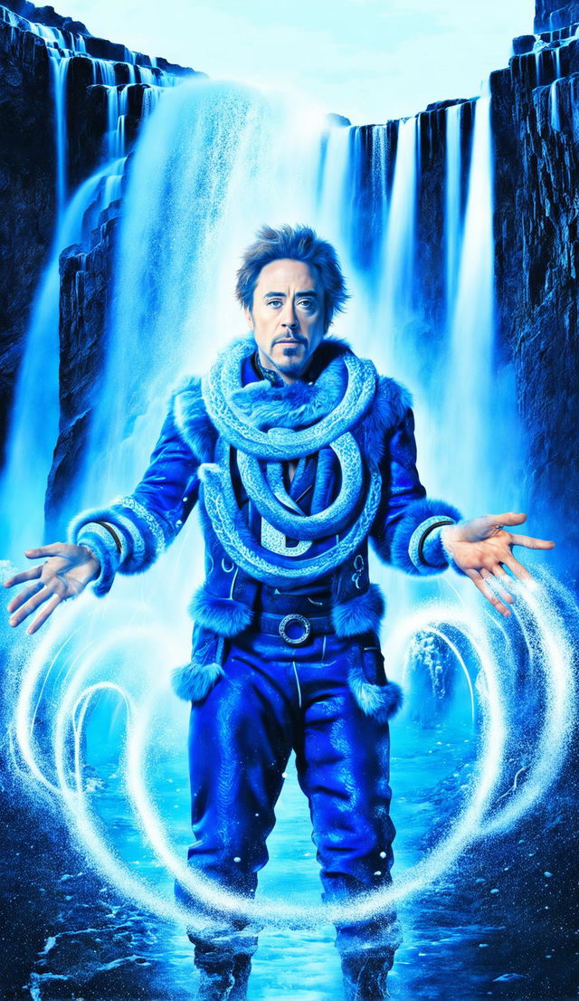 This high-quality digital art image features Robert Downey Jr