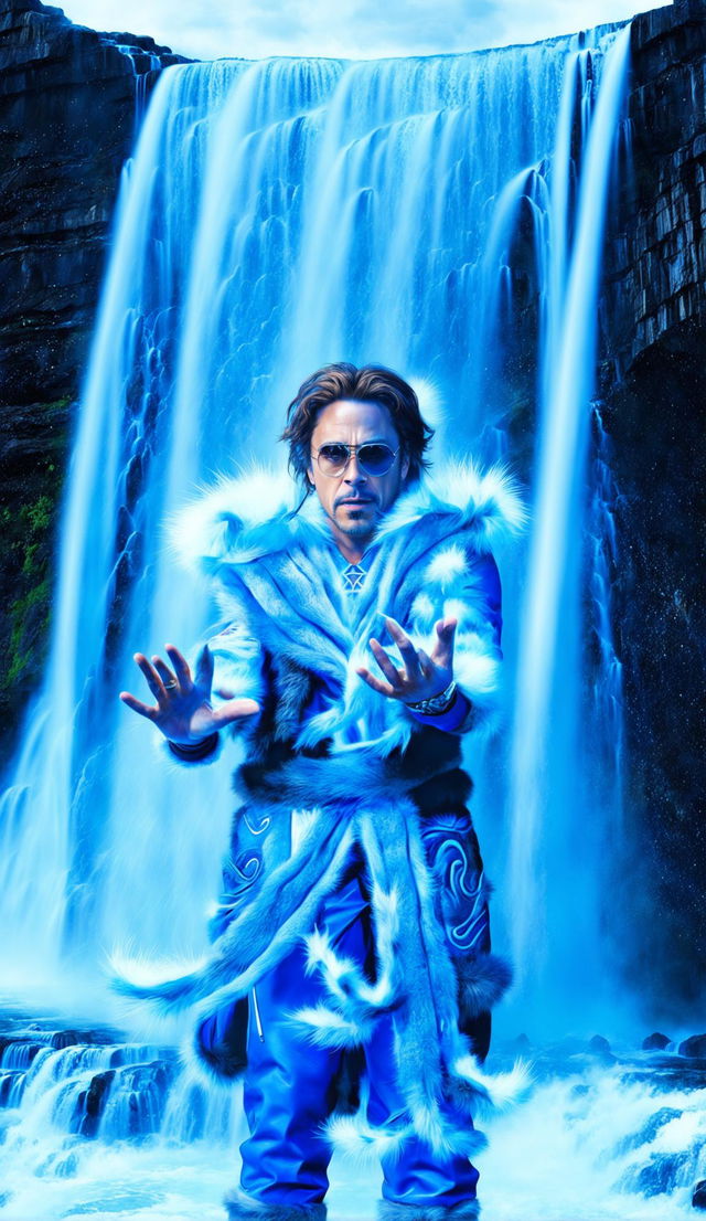 This high-quality digital art image features Robert Downey Jr