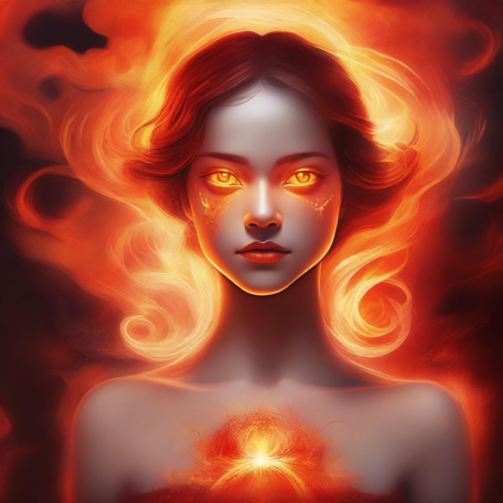 A high-quality digital art piece, depicting a girl who symbolizes both Hell and Heaven