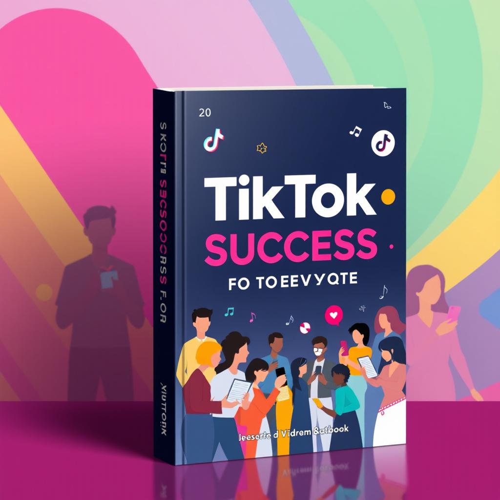 An engaging book cover design for 'TikTok Success for Everyone'