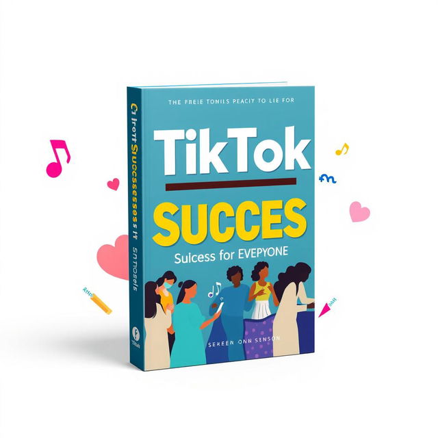 An engaging book cover design for 'TikTok Success for Everyone'