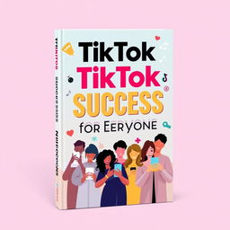 An engaging book cover design for 'TikTok Success for Everyone'