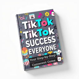 A captivating book cover design for 'TikTok Success for Everyone: Your Step-by-Step Content Guide'