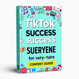 A captivating book cover design for 'TikTok Success for Everyone: Your Step-by-Step Content Guide'