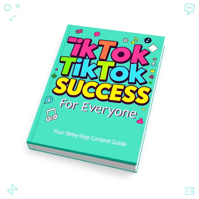 An eye-catching book cover for 'TikTok Success for Everyone: Your Step-by-Step Content Guide'