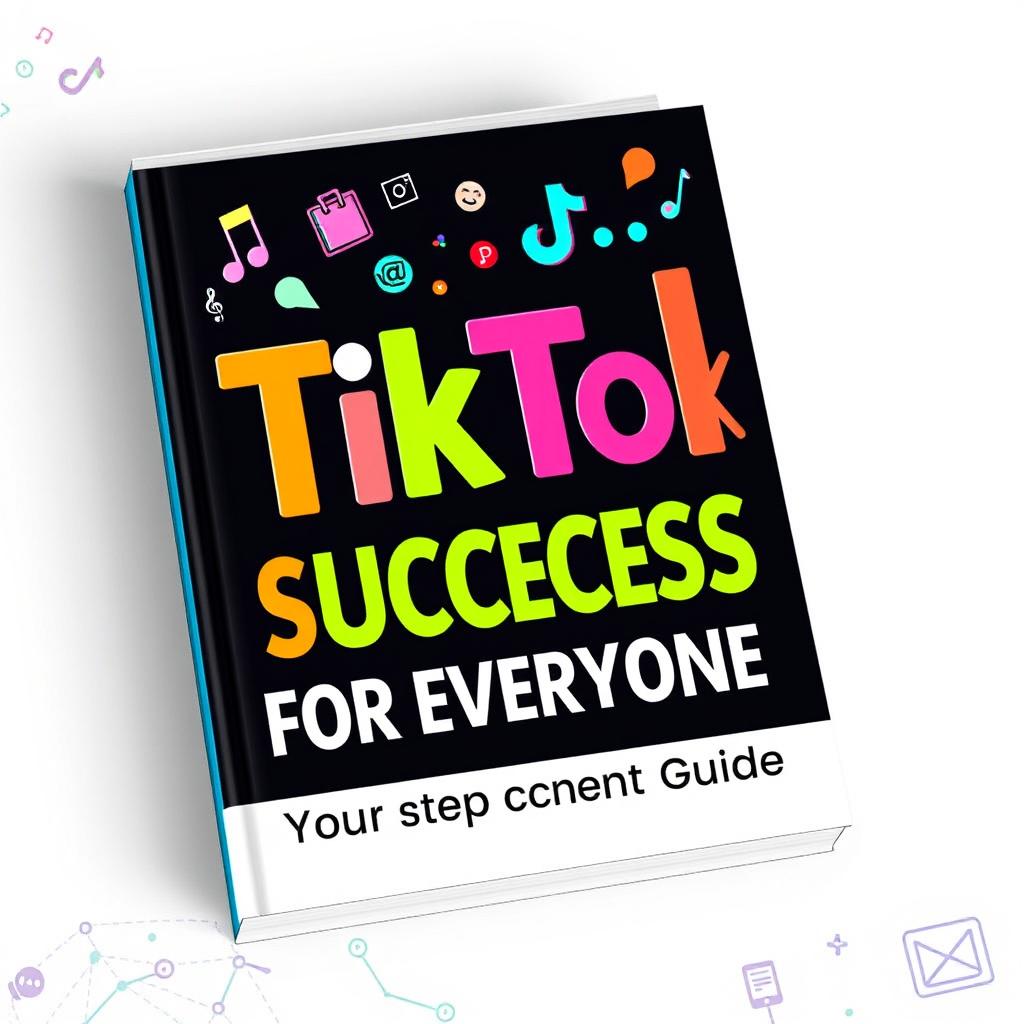 An eye-catching book cover for 'TikTok Success for Everyone: Your Step-by-Step Content Guide'