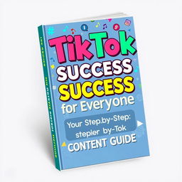 An eye-catching book cover for 'TikTok Success for Everyone: Your Step-by-Step Content Guide'