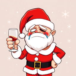 A vector-style illustration of the Pepe meme character dressed as Santa Claus, featuring a big red Santa hat and a classic red and white Santa suit