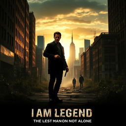 An intense teaser poster for 'I Am Legend (2007)', showcasing the lone figure of Dr