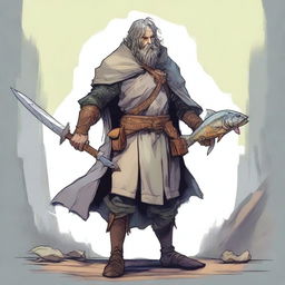 A high-quality illustration captures a scruffy, homeless knight from a fantasy world similar to DnD