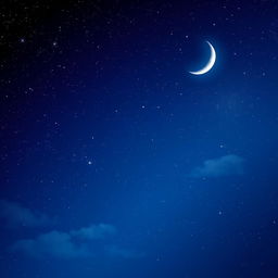 A stunning digital art depiction of a starry night sky, with twinkling stars scattered across a deep blue-black canvas