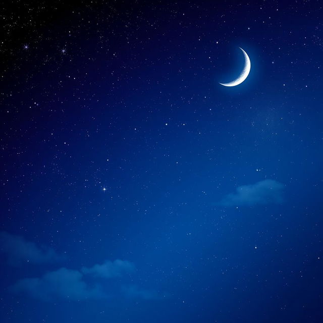 A stunning digital art depiction of a starry night sky, with twinkling stars scattered across a deep blue-black canvas
