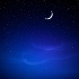 A stunning digital art depiction of a starry night sky, with twinkling stars scattered across a deep blue-black canvas
