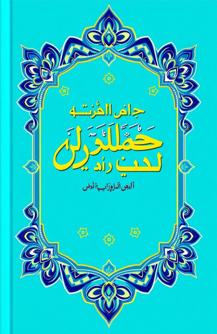 A beautifully illustrated book cover for "أخطأ المقرئين في الجزء الثلاثين" featuring a vibrant turquoise background