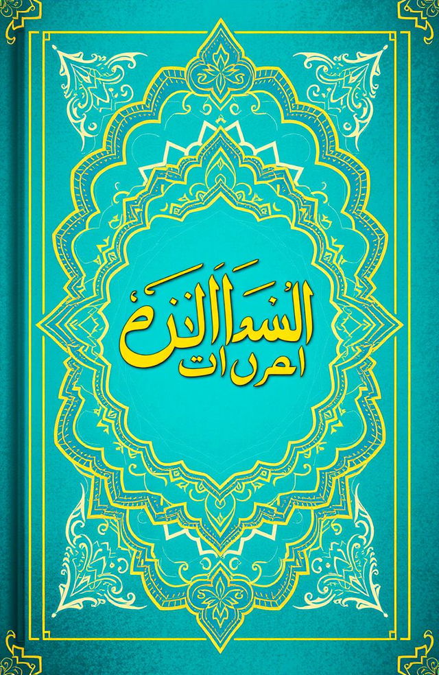 A beautifully illustrated book cover for "أخطأ المقرئين في الجزء الثلاثين" featuring a vibrant turquoise background