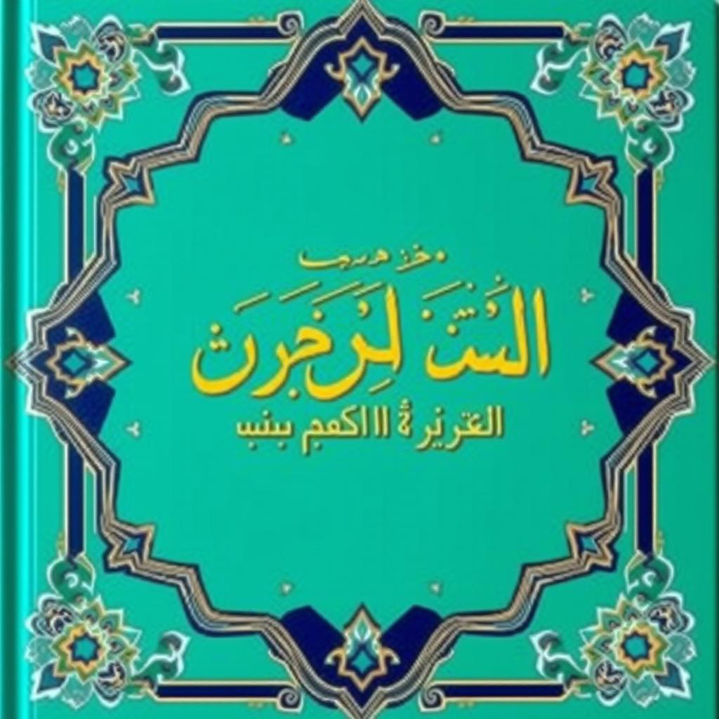 A stunning book cover for "أخطأ المقرئين في الجزء الثلاثين" featuring a captivating turquoise background