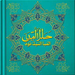 A stunning book cover for "أخطأ المقرئين في الجزء الثلاثين" featuring a captivating turquoise background