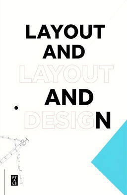 A university professor's textbook cover titled 'Layout and Design', featuring a clean and modern aesthetic with a striking geometric design