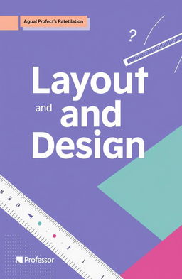 A university professor's textbook cover titled 'Layout and Design', featuring a clean and modern aesthetic with a striking geometric design