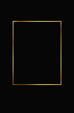 A minimalist black design featuring elegant gold borders
