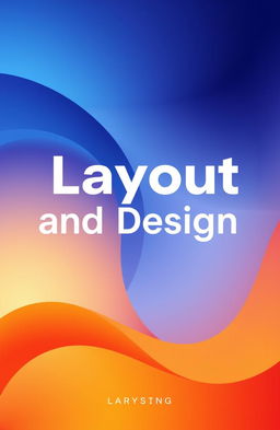 A visually stunning book cover for 'Layout and Design', showcasing modern design principles with a blend of minimalistic and bold typography