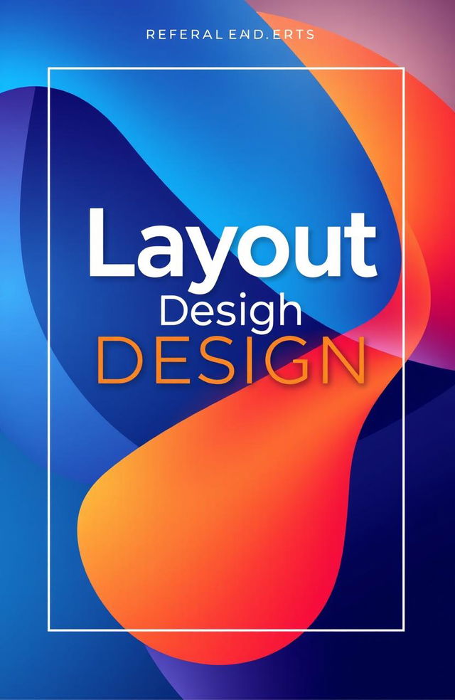 A visually stunning book cover for 'Layout and Design', showcasing modern design principles with a blend of minimalistic and bold typography